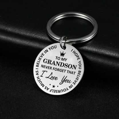 To Grandson Believe In Yourself Keychain Keychain GrindStyle