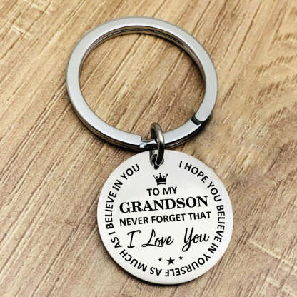 To Grandson Believe In Yourself Keychain Keychain GrindStyle
