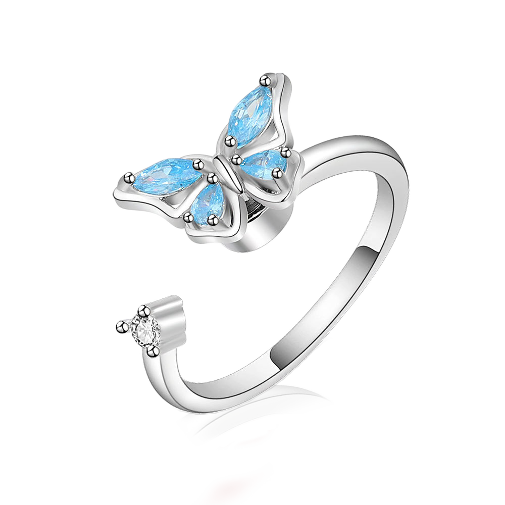 Mother's Day Gift Butterfly Spinning Fidget Ring-Engravingift