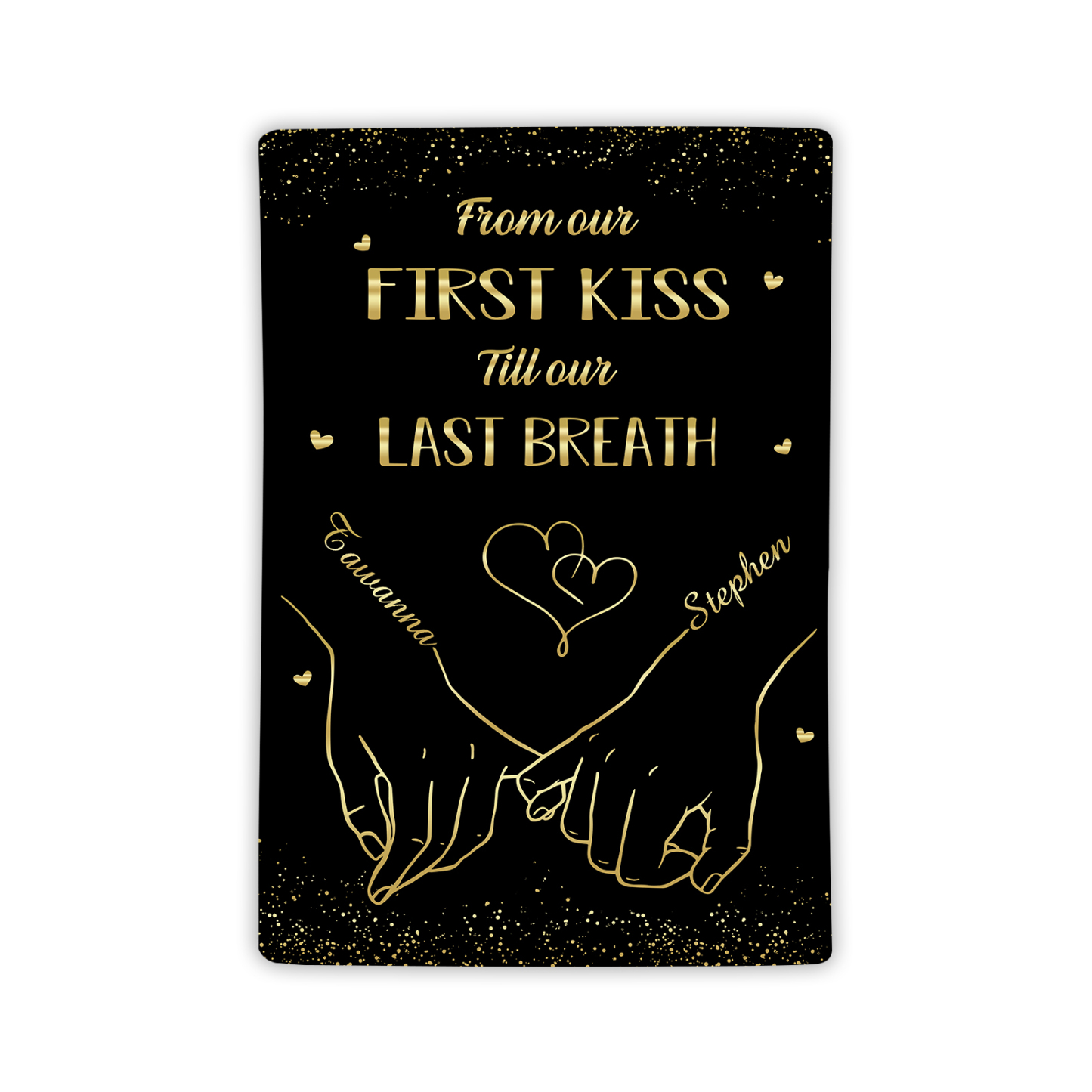 From Our First Kiss Till Our Last Breath Personalized Couple Pinky Promise Blanket A Heartfelt Gift with Custom 2 Names