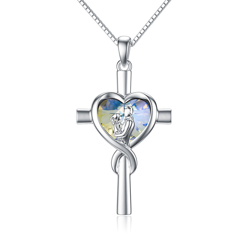 Father Daughter Heart Pendant Necklace from Dad Gift for Daughter