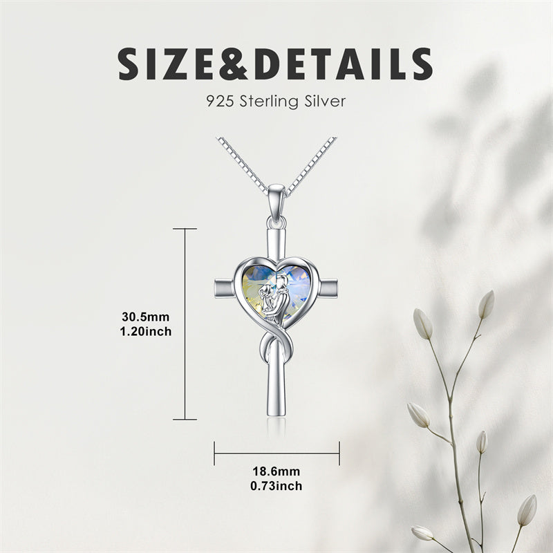 Father Daughter Heart Pendant Necklace from Dad Gift for Daughter