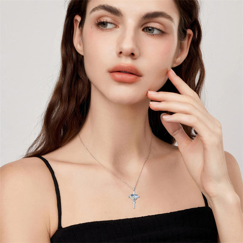 Father Daughter Heart Pendant Necklace from Dad Gift for Daughter