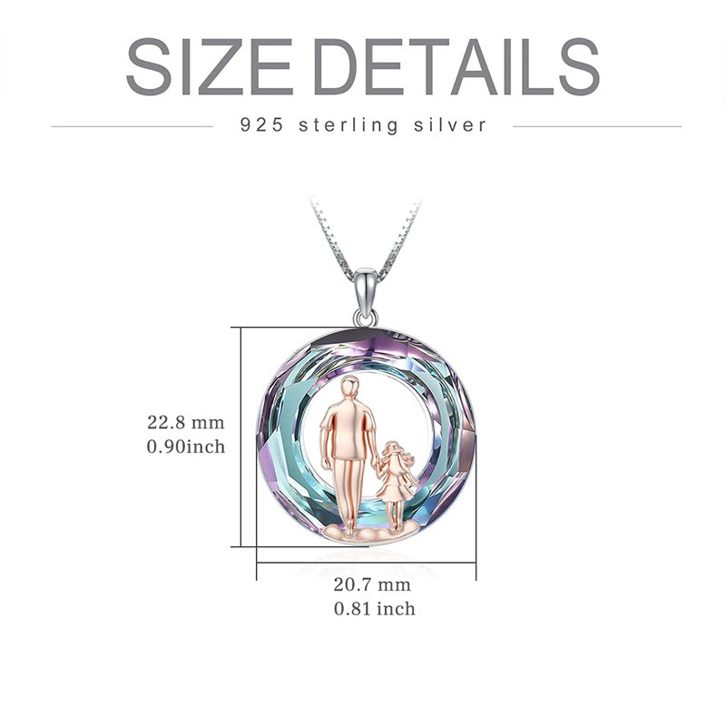 Father Daughter Heart Pendant Necklace from Dad Gift for Daughter