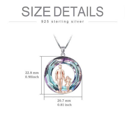 Father Daughter Heart Pendant Necklace from Dad Gift for Daughter