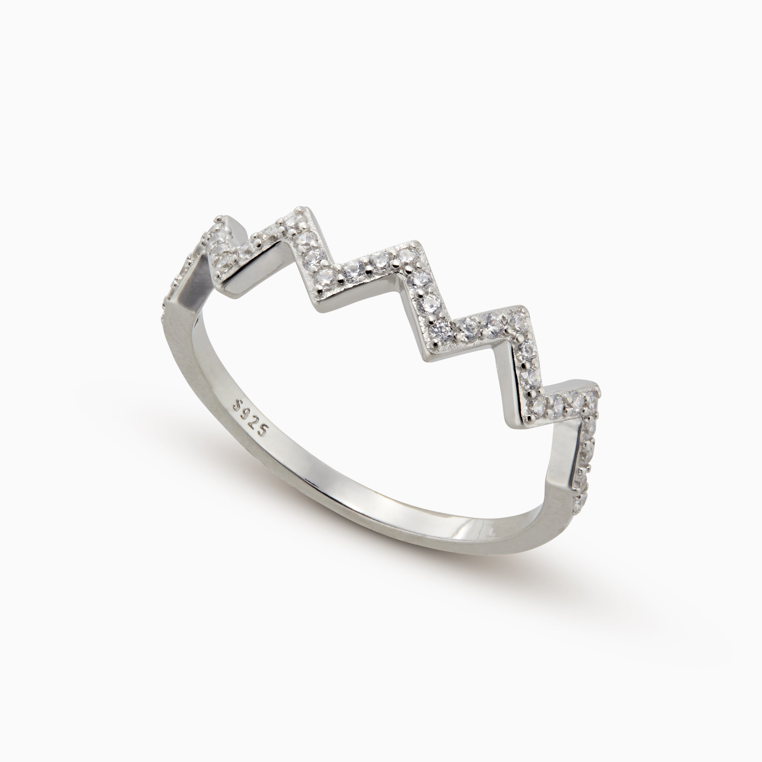 Mother's Day Gift Highs And Lows Zigzag Ring-Engravingift