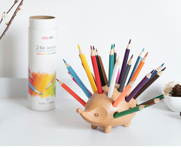 Mother's Day Gift Wooden Hedgehog Pen Holder-Engravingift