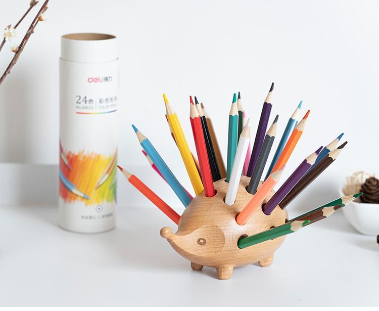 Mother's Day Gift Wooden Hedgehog Pen Holder-Engravingift