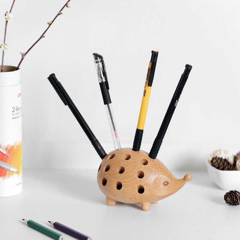 Mother's Day Gift Wooden Hedgehog Pen Holder-Engravingift