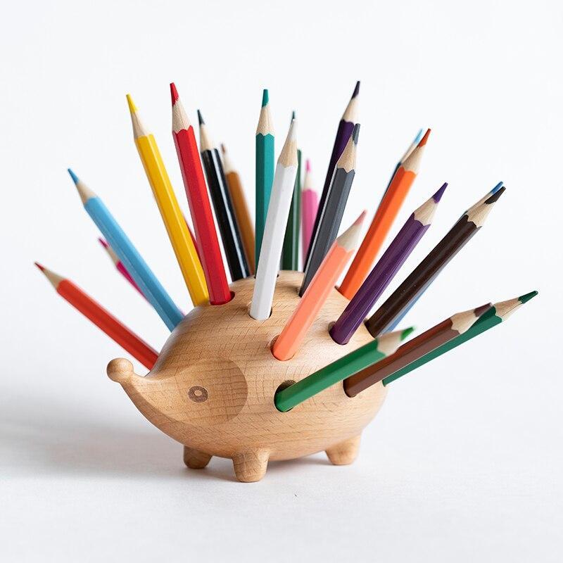 Mother's Day Gift Wooden Hedgehog Pen Holder-Engravingift
