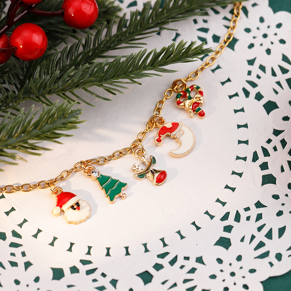 Christmas Tree Elk Wrap Bracelet