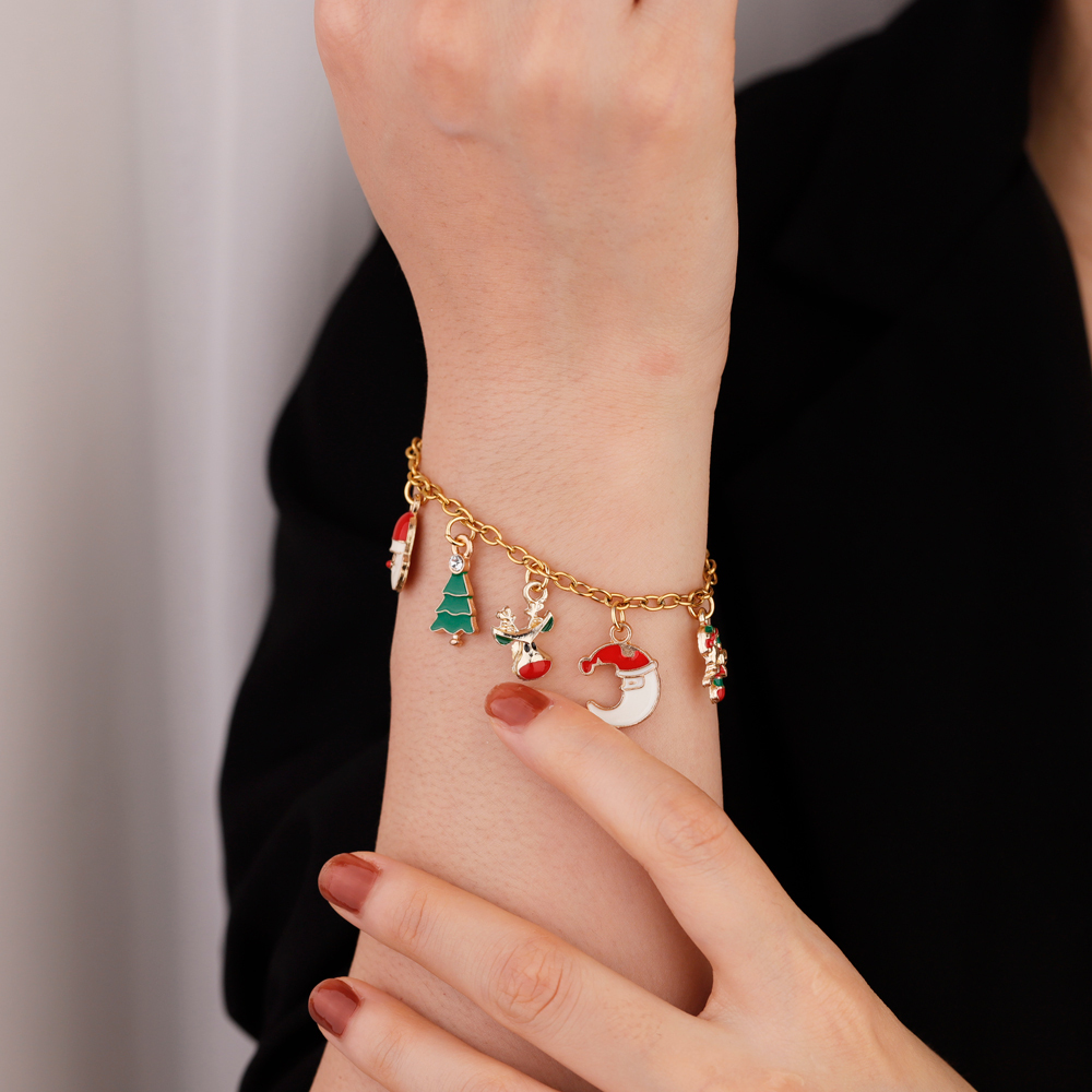 Christmas Tree Elk Wrap Bracelet