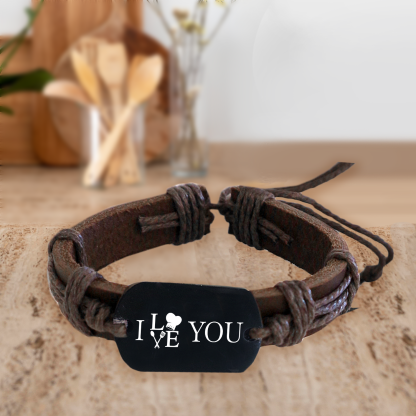 Mother's Day Gift Leather Cord Bracelet - Cooking - To My Husband - A Man Who Cooks Is A True Romantic-Engravingift