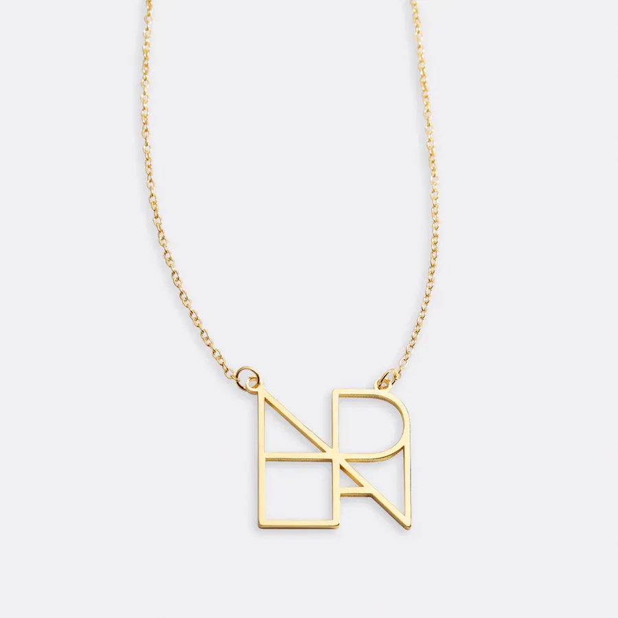 Personalized Monogram Necklace Name Necklace Own Design