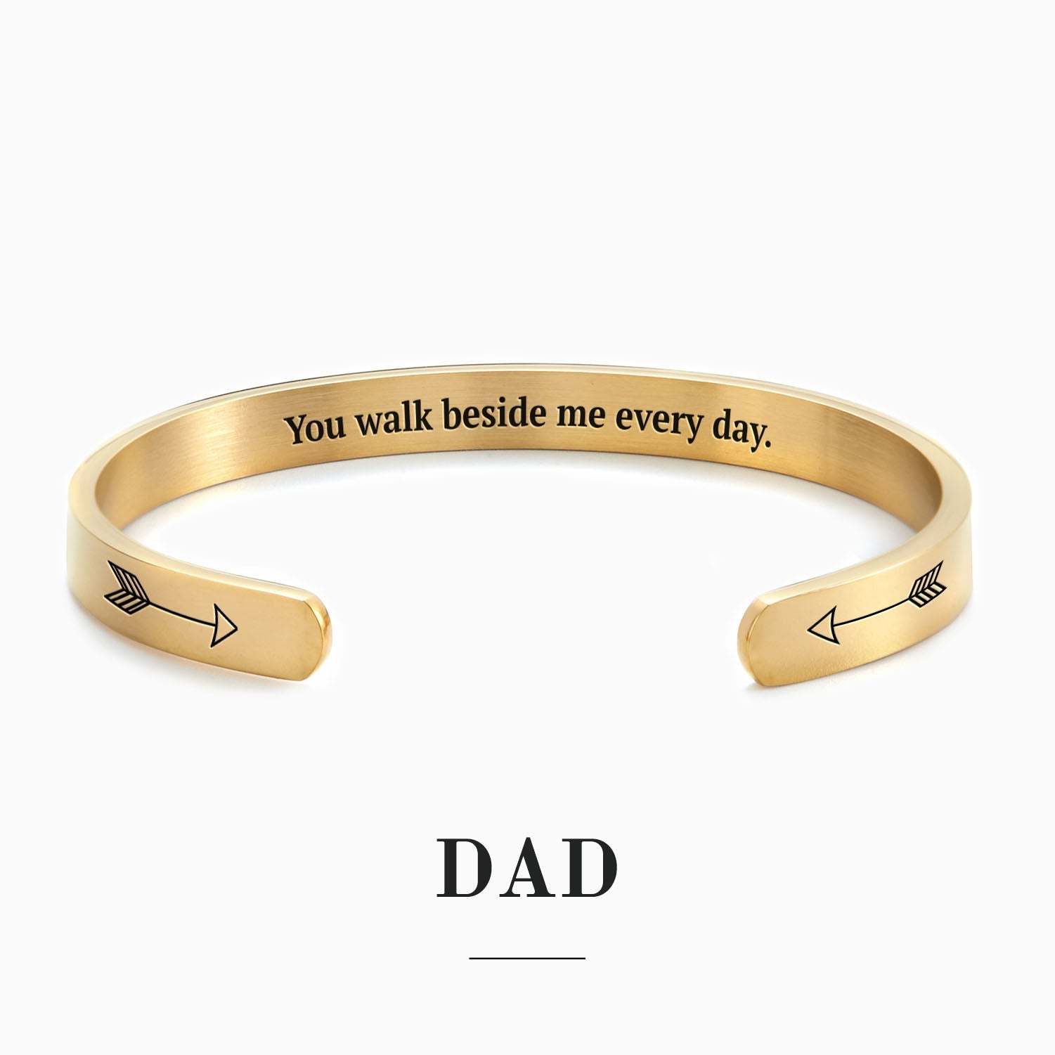 You Walk Beside Me Every Day Personalizable Cuff Bracelet