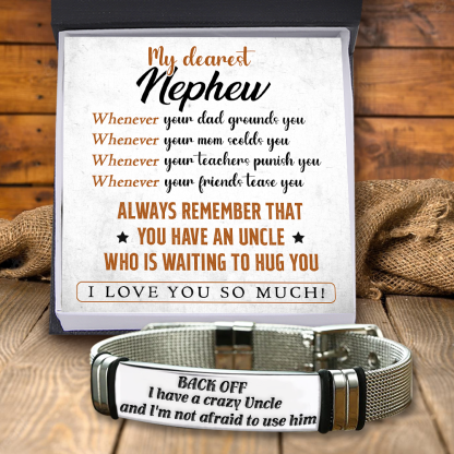 Mother's Day Gift Fashion Bracelet - Family - To My Nephew - I Love You So Much-Engravingift