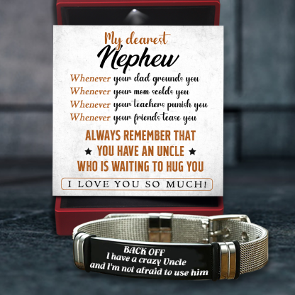 Mother's Day Gift Fashion Bracelet - Family - To My Nephew - I Love You So Much-Engravingift