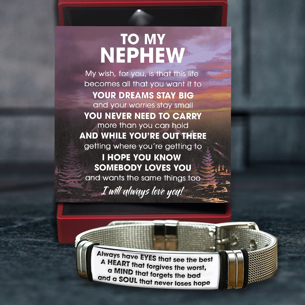 Mother's Day Gift Fashion Bracelet - Family - To My Nephew - I Will Always Love You-Engravingift