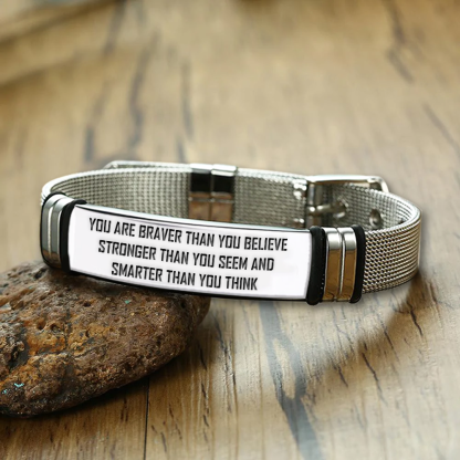 Father's Day Gift Fashion Bracelet - Family - To My Nephew - Believe In Yourself As Much As I Believe In You-Engravingift
