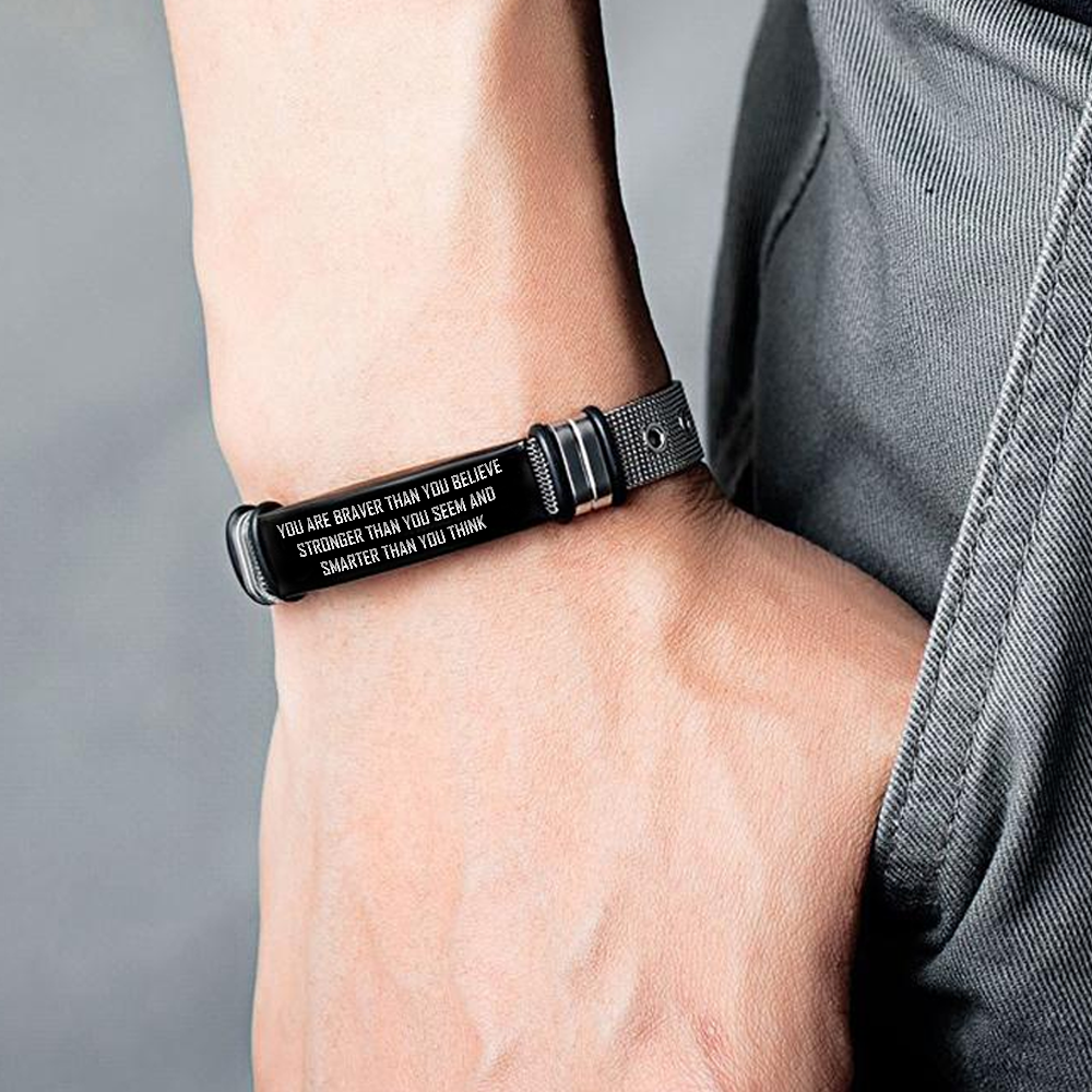 Father's Day Gift Fashion Bracelet - Family - To My Nephew - Believe In Yourself As Much As I Believe In You-Engravingift