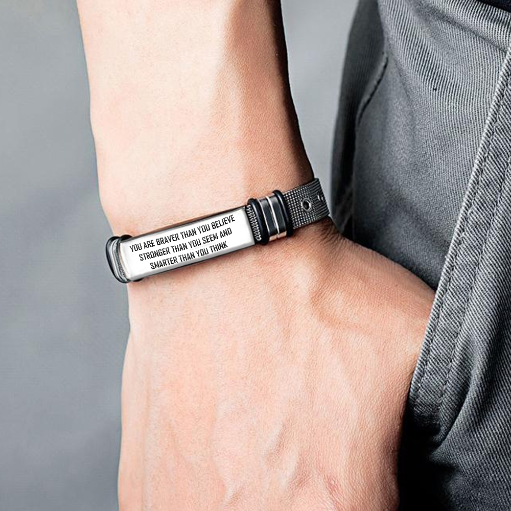 Father's Day Gift Fashion Bracelet - Family - To My Nephew - Believe In Yourself As Much As I Believe In You-Engravingift