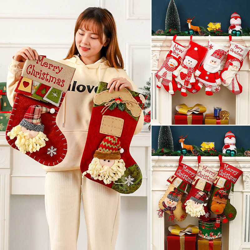 Christmas Stockings Personalized Name Christmas Gift Decoration