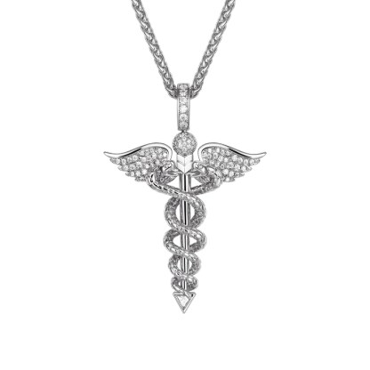 Father's Day Gift Staff of Hermes Pendant-Engravingift