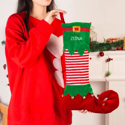 Personalized Christmas Stocking Ornaments Custom 1 Name Gift Bag Christmas Gifts for Family and Friends-Engravingift