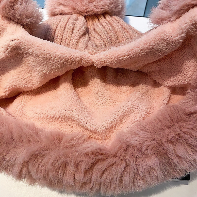 Cute Reindeer Pom Pom Winter Knit Hat - Kirakira World - grungestyle - kawaii fashion -kawaii store-kawaii aesthetic - kawaiistyle