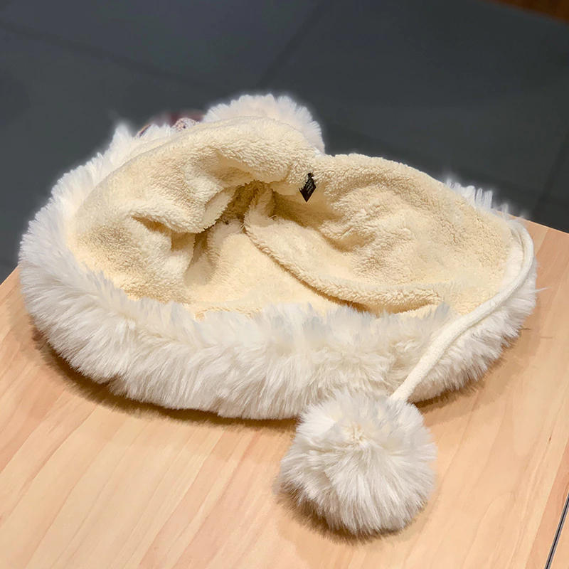 Cute Reindeer Pom Pom Winter Knit Hat - Kirakira World - grungestyle - kawaii fashion -kawaii store-kawaii aesthetic - kawaiistyle