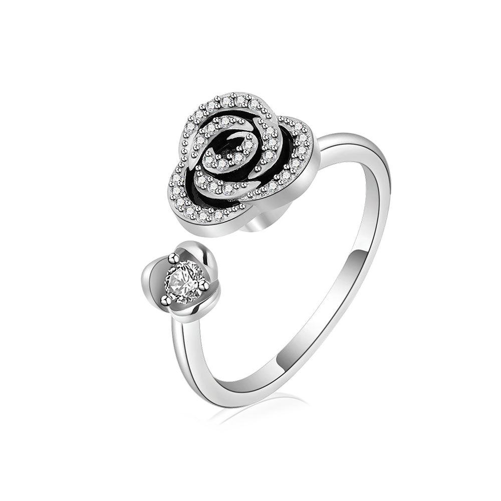 Mother's Day Gift Adjustable Rose Spinning Fidget Ring-Engravingift