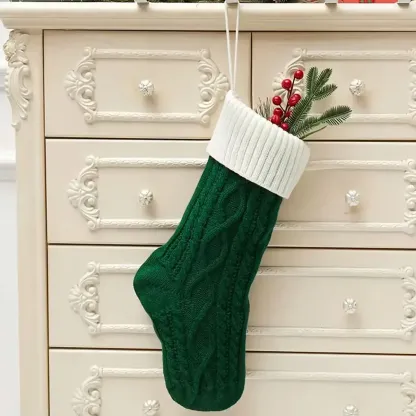 Personalized Christmas Stocking with Embroidered Name, Vintage Holiday Stocking for Family Christmas Decor-Gemeaning