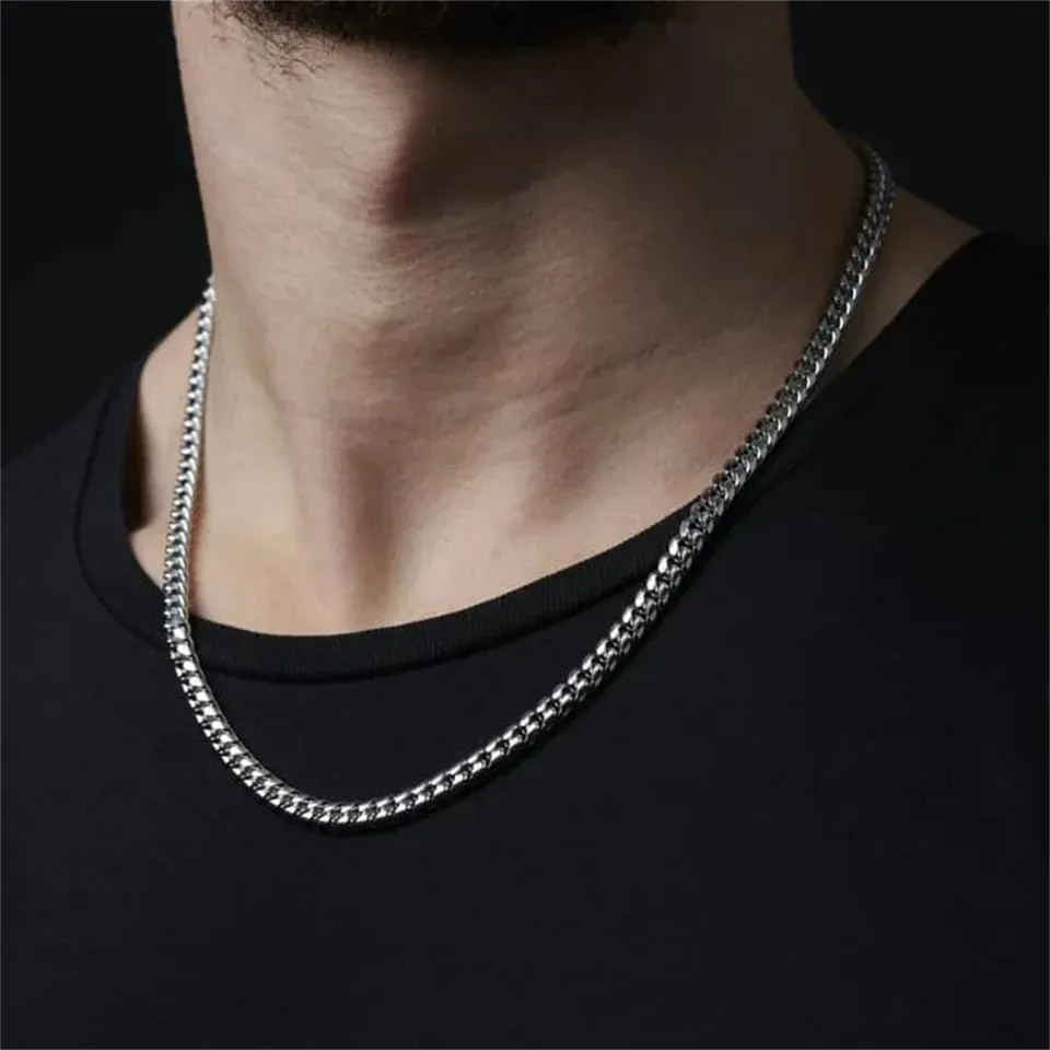 Basketball Player Gift Cuban Chain Necklace For Men Stainless Steel Inspirational Jewelry-Gemeaning