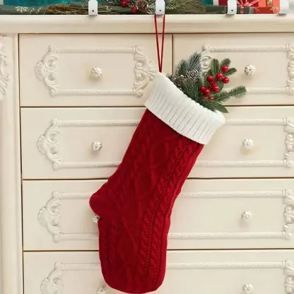 Personalized Christmas Stocking with Embroidered Name, Vintage Holiday Stocking for Family Christmas Decor-Gemeaning