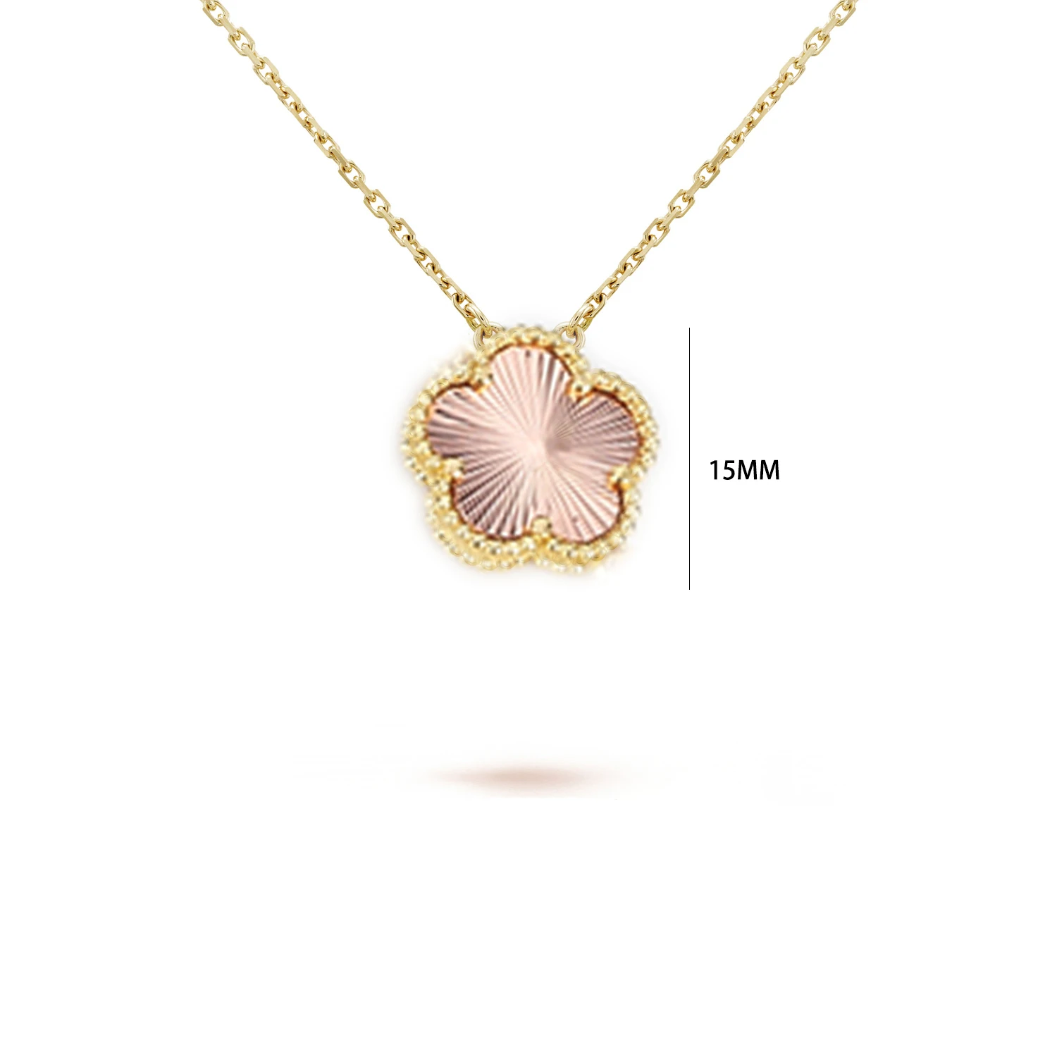 Four Leaf Clover Jewelry Set for Women, Natural Stone Pendant Necklace and Bracelet, Lucky Charm Gift