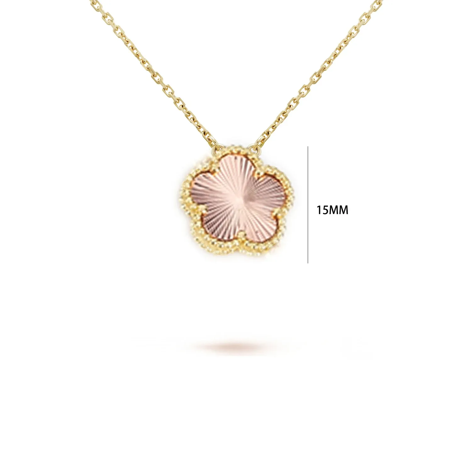 Four Leaf Clover Jewelry Set for Women, Natural Stone Pendant Necklace and Bracelet, Lucky Charm Gift