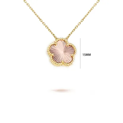 Four Leaf Clover Jewelry Set for Women, Natural Stone Pendant Necklace and Bracelet, Lucky Charm Gift