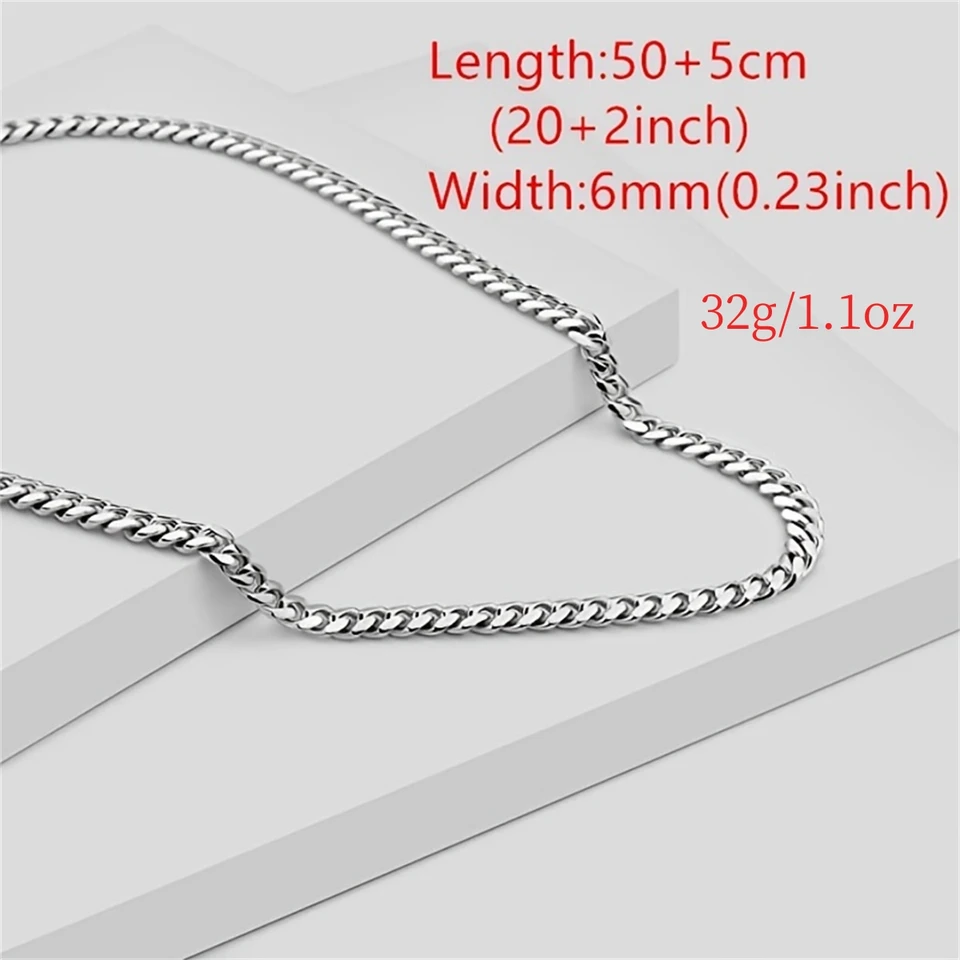 Basketball Player Gift Cuban Chain Necklace For Men Stainless Steel Inspirational Jewelry-Gemeaning