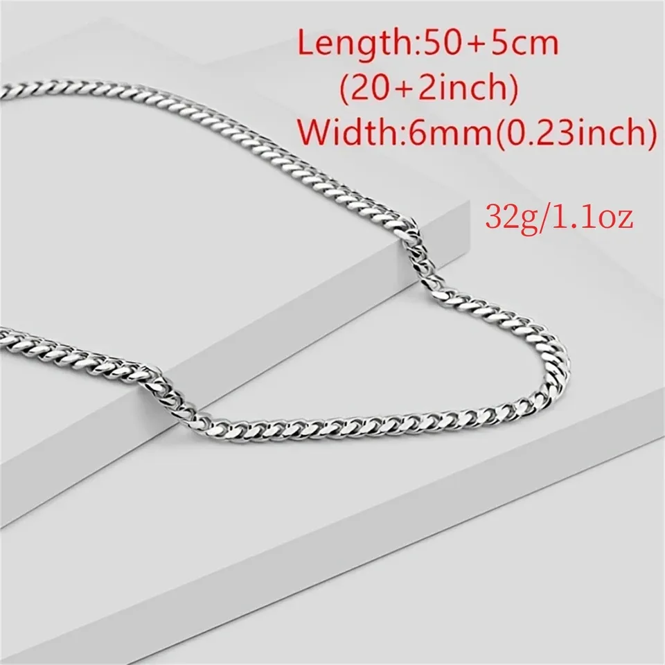 Basketball Player Gift Cuban Chain Necklace For Men Stainless Steel Inspirational Jewelry-Gemeaning
