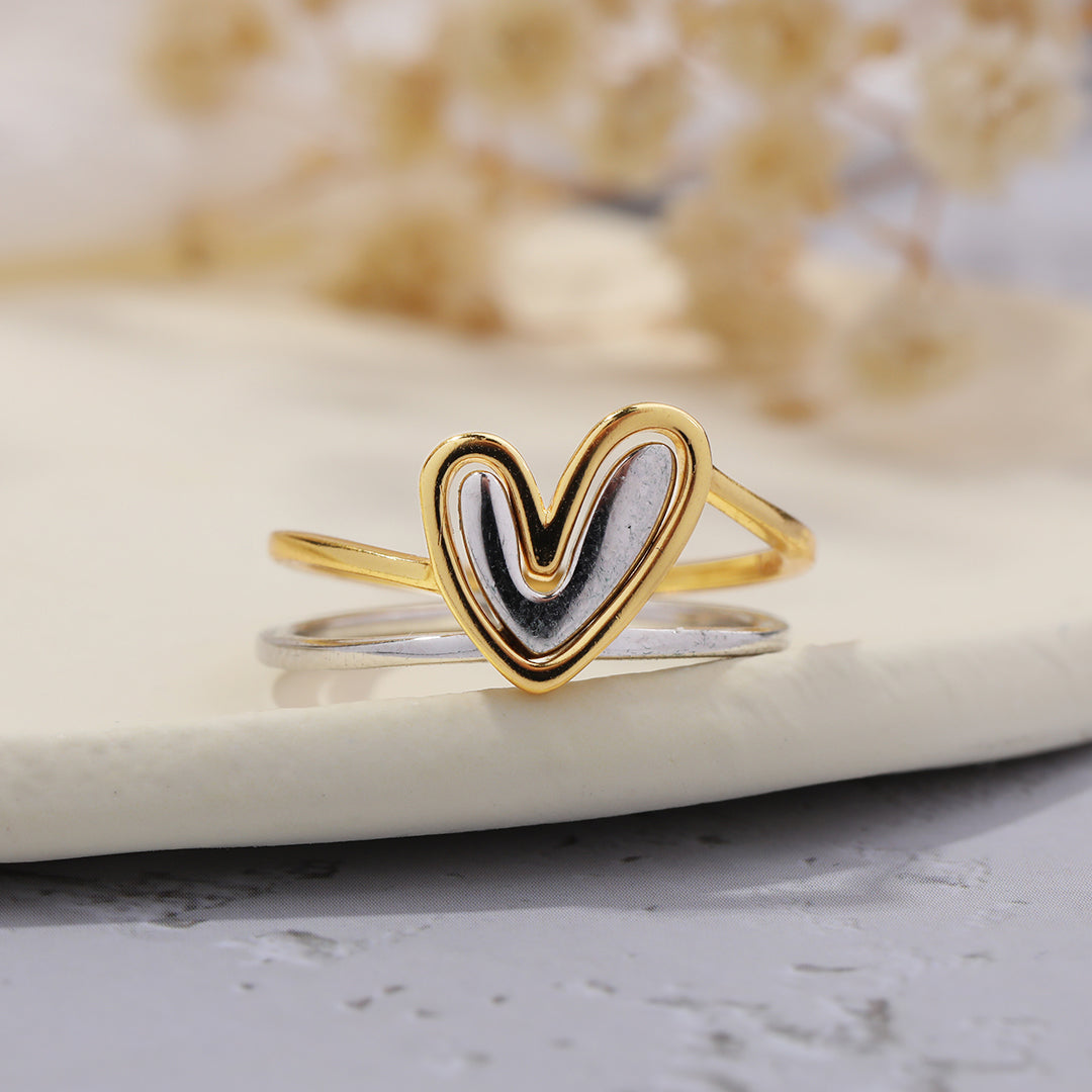 Mother's Day Day Gift Self Love Layered Heart Ring-Engravingift