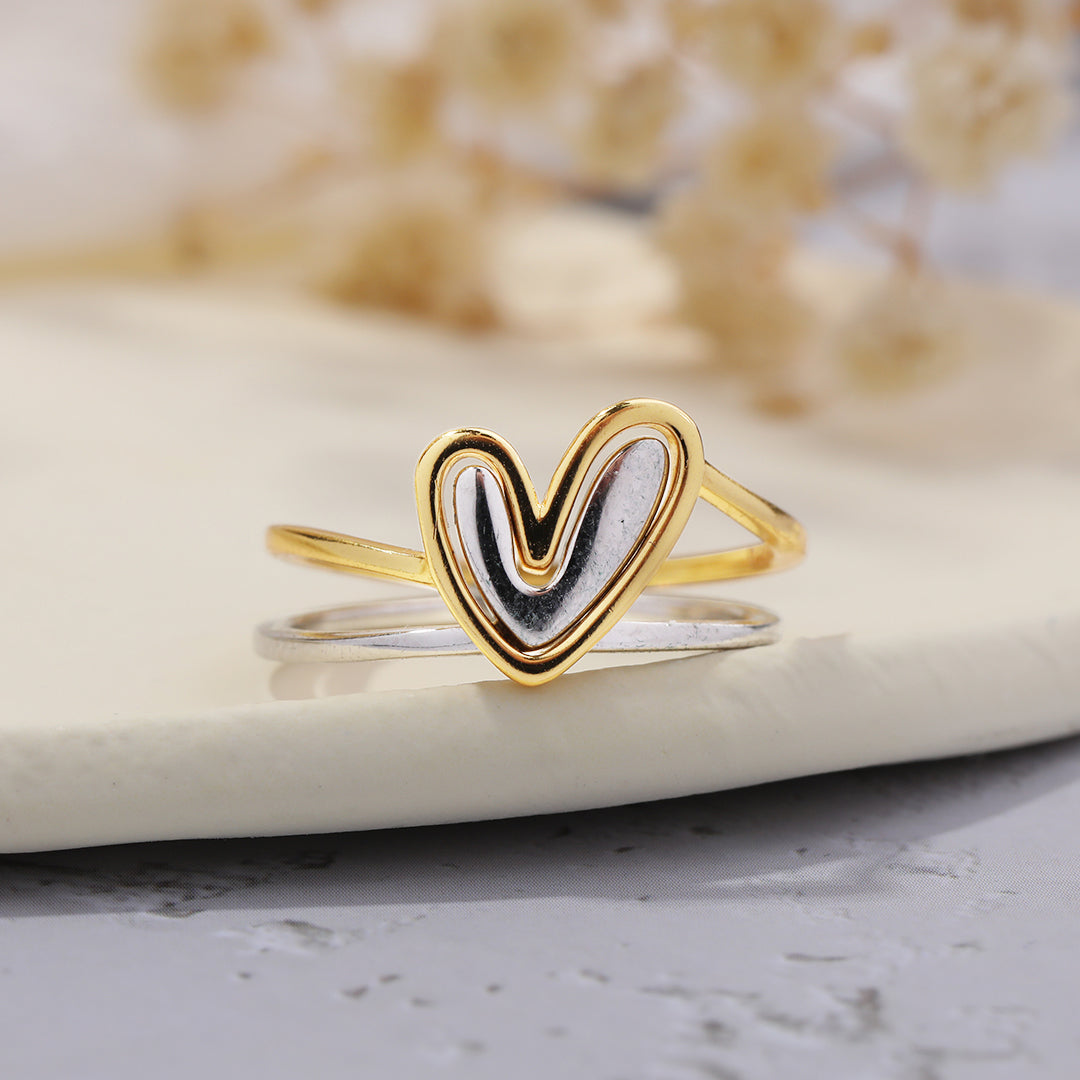 Mother's Day Day Gift Self Love Layered Heart Ring-Engravingift