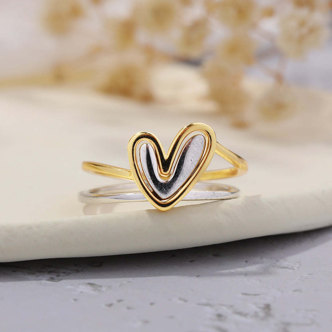 Mother's Day Day Gift Self Love Layered Heart Ring-Engravingift