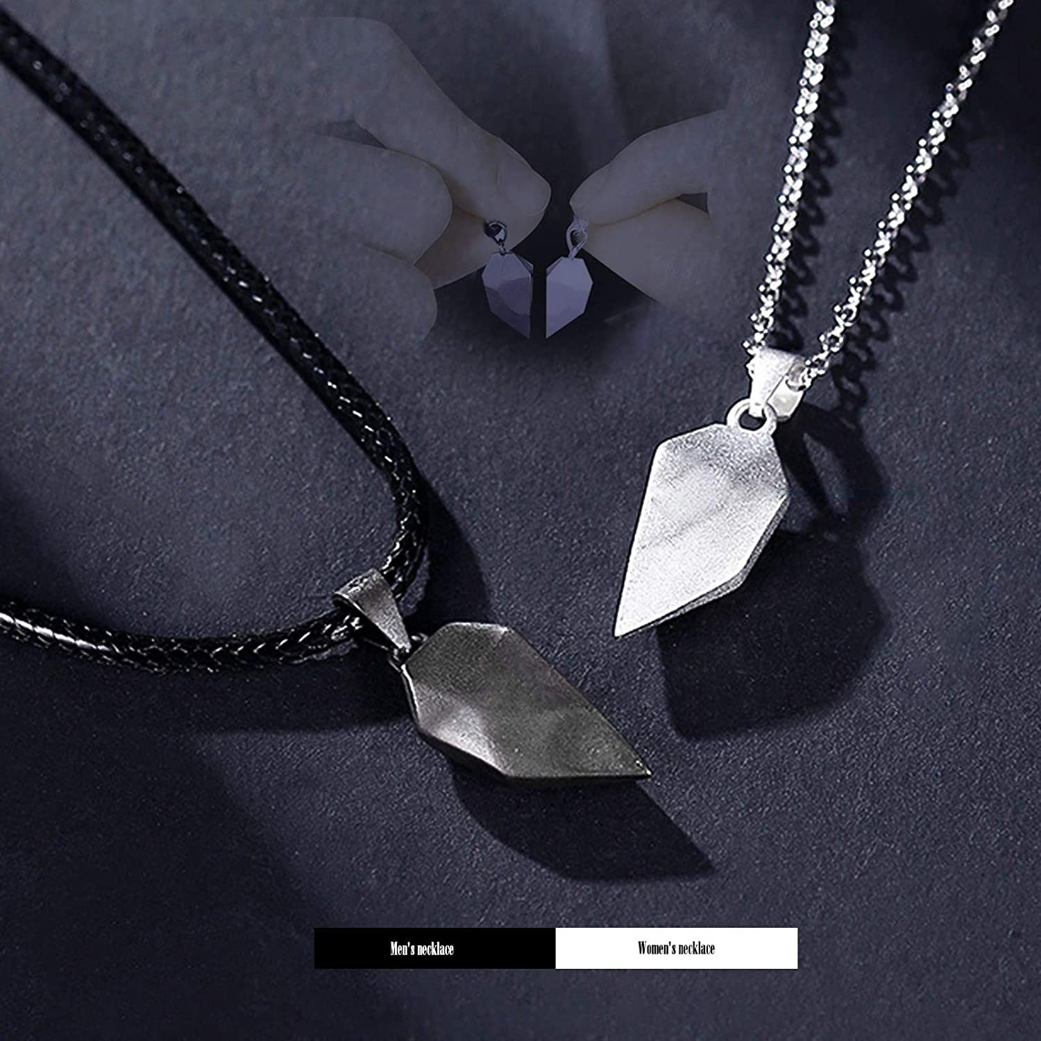 Mother's Day Day Gift Wishing Stone Love magnet couple necklace-Engravingift