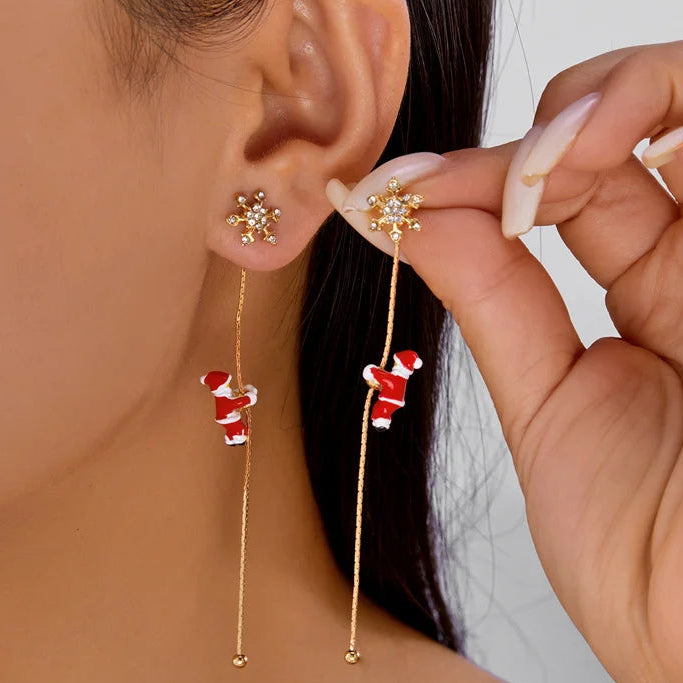 Santa Climbing Earrings