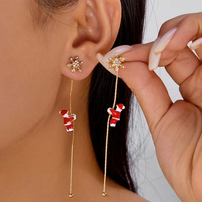 Santa Climbing Earrings