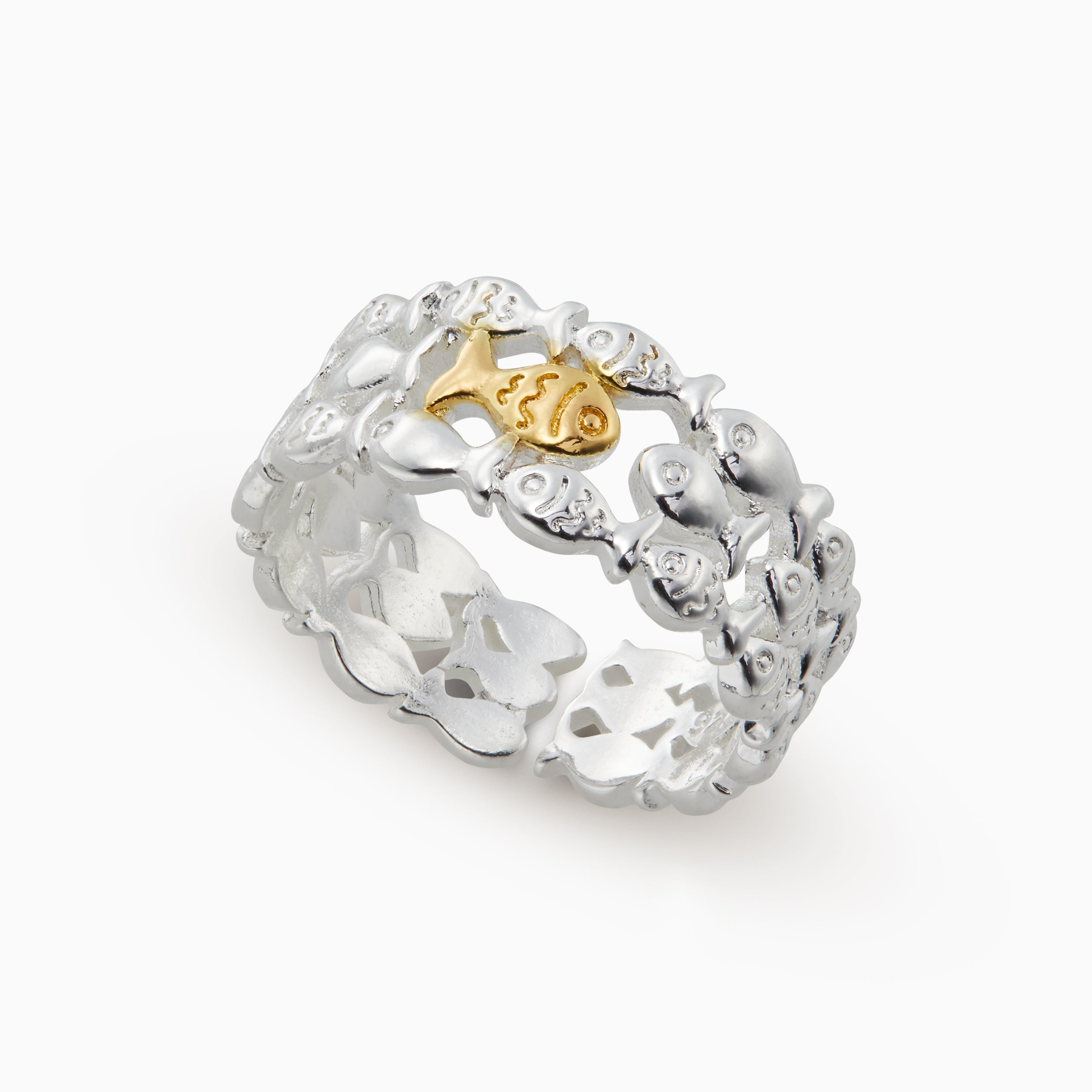 Mother's Day Gift Adjustable Swimming Against The Current Ring-Engravingift