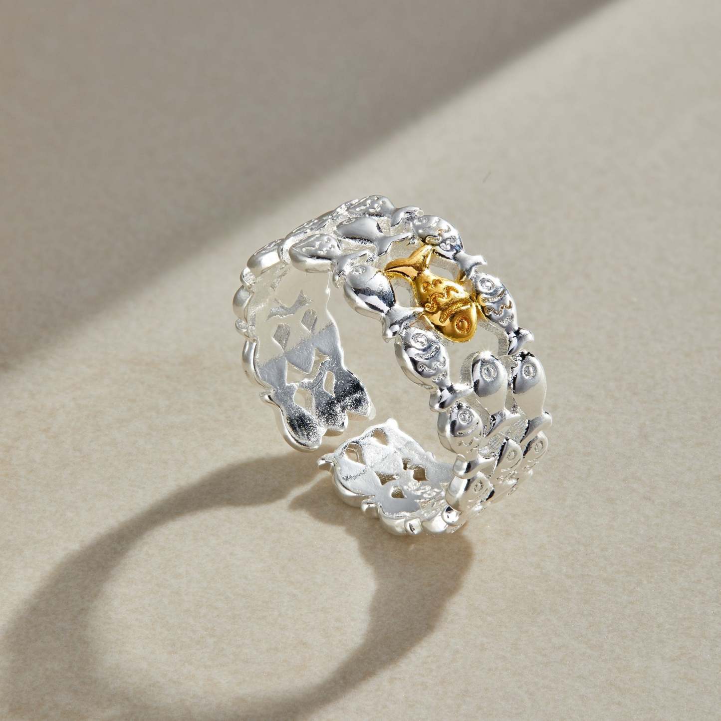 Mother's Day Gift Adjustable Swimming Against The Current Ring-Engravingift