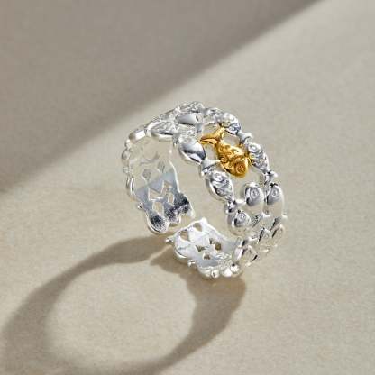 Mother's Day Gift Adjustable Swimming Against The Current Ring-Engravingift