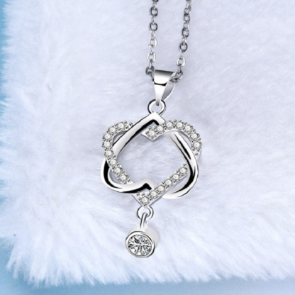 To My Daughter Heart Knot Necklace