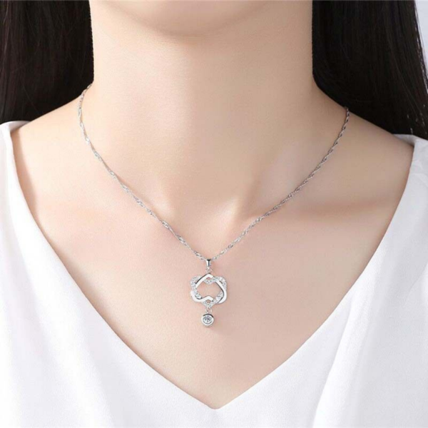 To My Daughter Heart Knot Necklace